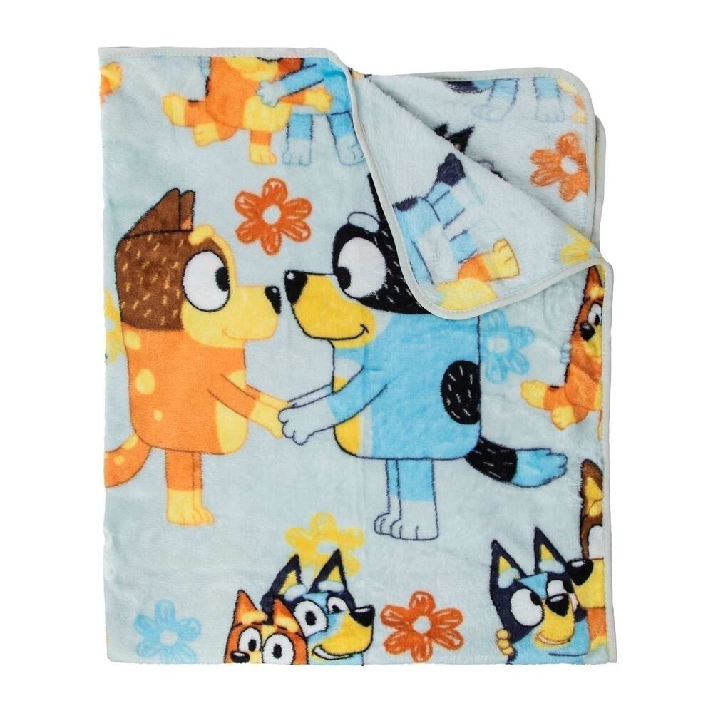 Bluey™ Kids Travel Blanket NWt Throw  50"x 40" Lightweight & Soft BLUEY NEW